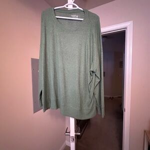 Time and Tru Green Crew Neck Sweater